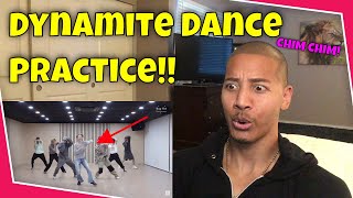 BTS Dynamite Choreography Dance Practice Reaction [upl. by Neerahs]