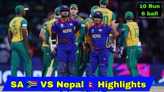 South Africa vs Nepal ICC T20 World Cup 2024 Match Highlights  SA Vs NEP Highlights [upl. by Aiden]