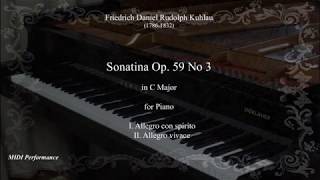 Friedrich Kuhlau Sonatina Op59 No 3 in C Major Complete [upl. by Ulick]