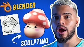 Easy 3D for Beginners in 2D Sculpting on Blender  Complete Tutorial [upl. by Anawak]