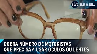 25 milhões de brasileiros precisam usar óculos ou lentes para dirigir  SBT Brasil 030824 [upl. by Sairacaz]