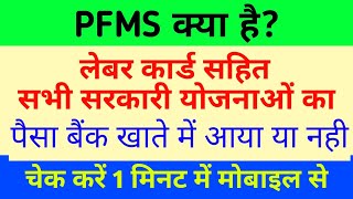 PFMS क्या है सरकारी योजना से आए पैसे अकांउट नम्बर से ऑनलाइन कैसे चेक करें  PFMS New Update [upl. by Berkeley]