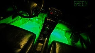 LEDGlow  4pc Green LED Interior Lights For Cars and Trucks [upl. by Salakcin]