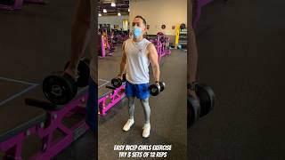 Easy bicep curls exercise at planet fitnessGive it a try planetfitness biceps workout motivate [upl. by Parker]