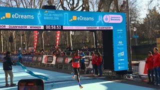 Barcelona Half Marathon 2023 Winners eDreams Mitja Marató de BCN Spain [upl. by Barrett]