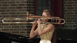 Guy Ropartz  Piece for trombone and piano  Polina Tarasenko Ukraine [upl. by Dennard]