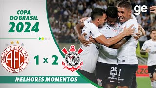 AMÉRICARN 1 X 2 CORINTHIANS  MELHORES MOMENTOS  3ª FASE DA COPA DO BRASIL 2024  geglobo [upl. by Pyotr]