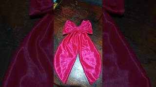 hair bow tutorial কিভাবে বৌ ক্লিপ বানায়hairbowtutorial homemade bowmaking [upl. by Latsirk]