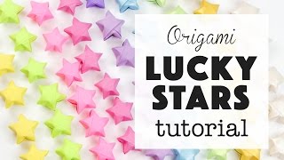 Origami Lucky Star Tutorial ⭐️ Easy DIY ⭐️ Paper Kawaii [upl. by Legir]