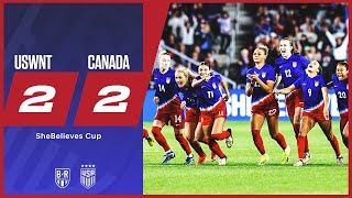 USWNT beat Canada on penalties to win SheBelieves Cup  USWNT 22 Canada  Official Game Highlights [upl. by Nemajneb307]