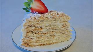 Napoleon Cake Recipe  Russian Style Napoleon [upl. by Lechner]