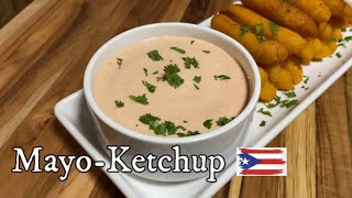 como hacer Mayoketchup Puerto Rico How to make Puerto Rican Mayoketchup [upl. by Dnomasor887]