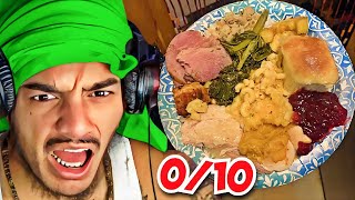 Rating My Viewers DISGUSTING Thanksgiving Eats [upl. by Hospers]