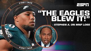 The Eagles BLEW IT  Stephen A reacts to Monday Night Football collapse to Falcons  First Take [upl. by Darci]