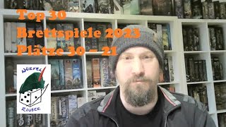 Top 30 Brettspiele 2023 Plätze 30  21 [upl. by Noirad]