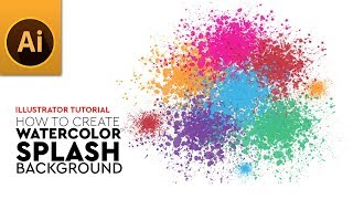 How to Create Elegant Splash Watercolor Vector Background in Adobe Illustrator [upl. by Maitilde]