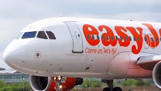 EasyJet at London Southend Airport  Arrivals and Departures Airbus A319 Plane Spotting 1080p HD [upl. by Cymbre]