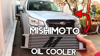 MISHIMOTO OIL COOLER INSTALL  2014  2018 SUBARU FORESTER XT  2015  2019 SUBARU WRX [upl. by Darooge]