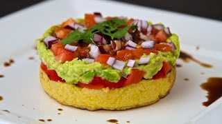 Mediterranean Polenta Stack Recipe  Vegan amp Gluten Free [upl. by Adnertal]