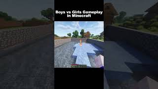 Boys vs Girls Gameplay In Minecraft minecraft minecraftjokeshindi funny [upl. by Koralie814]