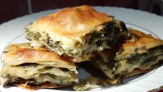 Ispanaklı Börek Tarifi  El Açması Ispanaklı Börek Yapımı ıspanaklıbörektarifi [upl. by Idolah]