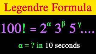 Legendres Formula  Depolignac formula [upl. by Koval]