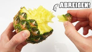 Ananas essen und schälen So isst man Ananas richtig  TRICK  Lifehax [upl. by Nickles116]