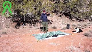 Seek Outside Eolus 2 Person Trekking Pole Tent Setup [upl. by Lledal]