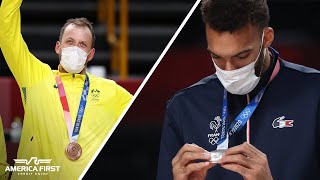 OLYMPIC MEDALISTS Joe Ingles amp Rudy Gobert talk about winning in Tokyo 🥈🥉  UTAH JAZZ [upl. by Amik26]