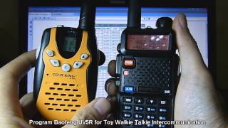 Baofeng UV5R amp Toy Walkie Talkie Intercommunication [upl. by Oelak]