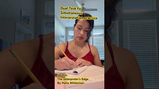 Dual Task for aspiring interpreters interpreters shadowingtechnique legalinterpretation [upl. by Kowtko742]