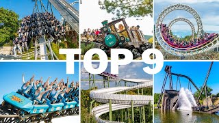 Top 9 Achterbahnen Heide Park Soltau Doku [upl. by Aseen484]