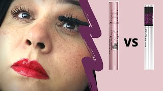 Maybelline SKY HIGH mascara VS The FALSIES Instant Lash Lift Mascara  10 HOUR wear test [upl. by Waters]