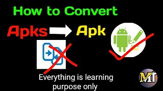 How to convert Apks to Apk  Just know how AntiSplit Apk work for us [upl. by Eulau]