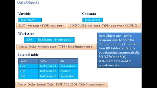 B20CL14 Data Objects in SAP ABAP Example [upl. by Nirrek]