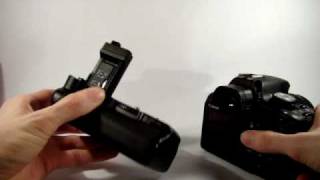 Accessories for 500DT1iKissX3 Canon EPEX15II Eye Peice Extender amp BGE5 Battery Grip [upl. by Cerellia]