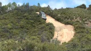 Nissan Xterra Near Roll Over Reverse Angle  Cow Mountain Ukiah CA [upl. by Gaskins]