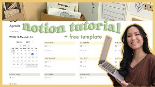 how to use notion 💻💡 notion setup tutorial  free template [upl. by Morocco]