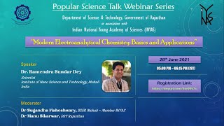 Webinar on “Modern Electroanalytical Chemistry Basics and Applications” [upl. by Cresida]