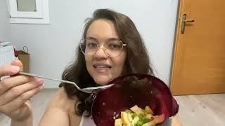 Bi’garip salata tarifimle geldimmm ASMR mukbang [upl. by Munster455]