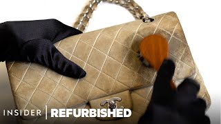 How A Soiled White Chanel Bag Is Professionally Restored  Refurbished  Insider [upl. by Nyrmac]