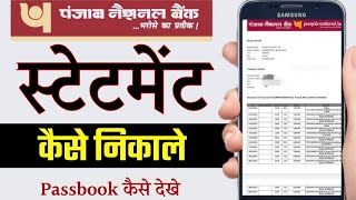 PNB Passbook Online Kaise Dekhe  PNB One App Se Statement Download Karein [upl. by Iborian690]