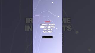 Iron Dome intercepts missile attack from Gaza [upl. by Ziagos]