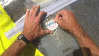 Windsurfing Wave Sail Repair with Stormsure SelfAdhesive Patches [upl. by Tay]