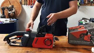 Electric chain saw Scheppach CSE 2700 Unboxing [upl. by Hathaway]