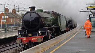 61306 Mayflower and 46100 Royal Scot Steaming Through Kings Langley on Wednesday 21st February 2024 [upl. by Magna]