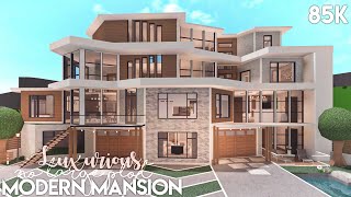 Luxurious Modern Mansion  No Large Plot  Bloxburg Build [upl. by Marasco]