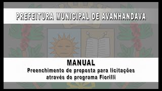 Tutorial  Preenchimento de Proposta no programa Fiorilli [upl. by Alol953]