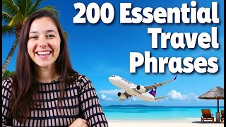 🌎Top MOST 200 Important Travel Phrases in English✈ [upl. by Aihsa]