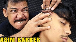 Unlimited Hair Cracking By Asim Barber  Head Massage amp Spine Cracking  Loud Neck Cracking  ASMR [upl. by Siegfried424]